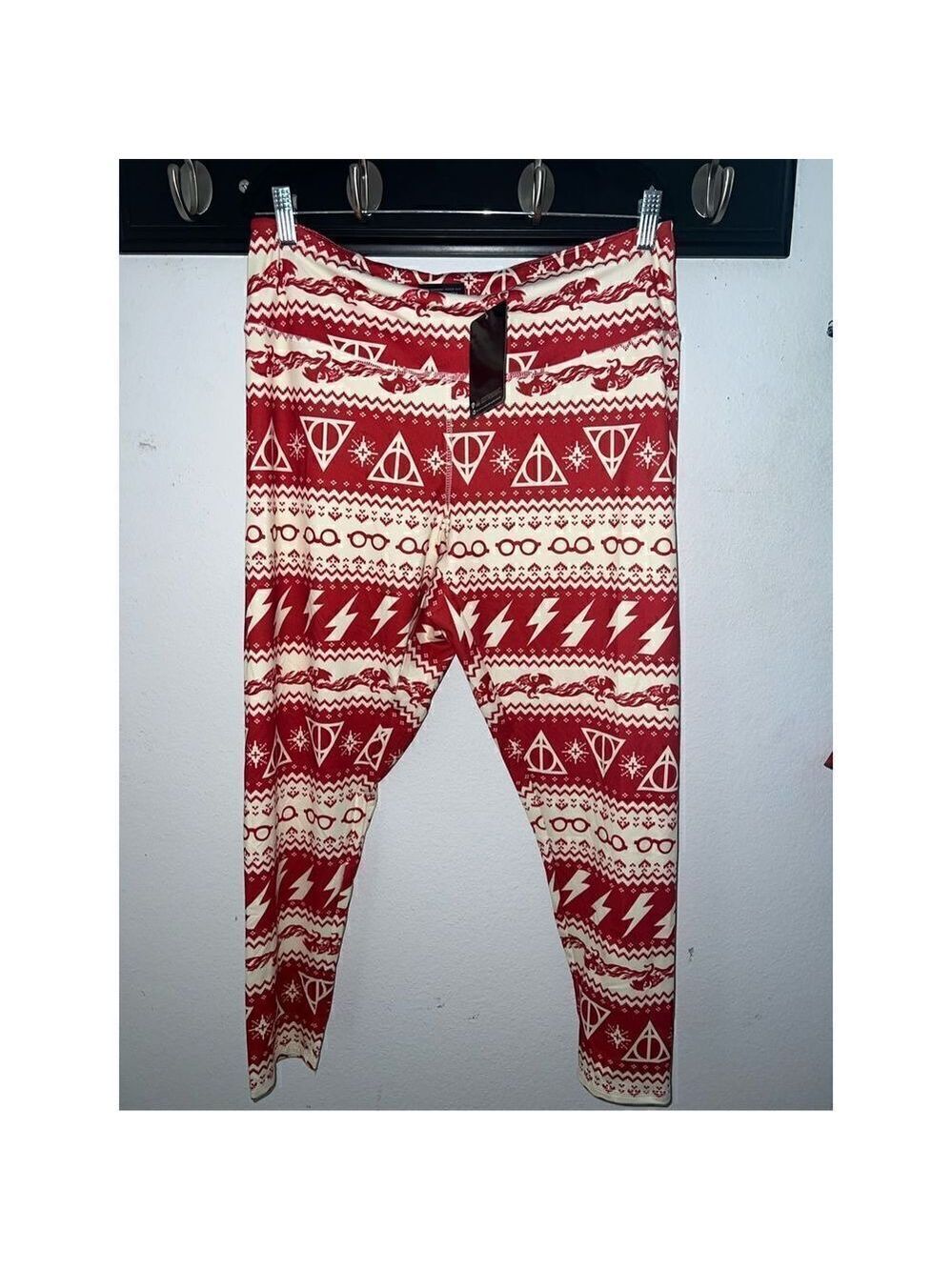 Harry Potter Icon Holiday Fair Isle Leggings Plus Size 2 - Picture 4 of 7